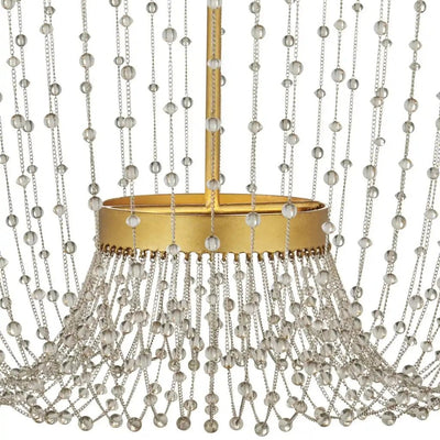 Mademoiselle Wrought Iron d Gold Chandelier - LOOMLAN - Currey & Co - Chandeliers