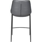 Magnus Counter Stool 2PC Dark Gray & Black - LOOMLAN - Zuo Modern - Counter Stools