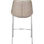 Magnus Counter Stool 2PC Gray & Silver - LOOMLAN - Zuo Modern - Counter Stools