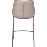 Magnus Counter Stool 2PC Gray & Walnut - LOOMLAN - Zuo Modern - Counter Stools