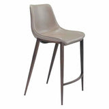 Magnus Counter Stool 2PC Gray & Walnut - LOOMLAN - Zuo Modern - Counter Stools