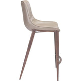 Magnus Counter Stool 2PC Gray & Walnut - LOOMLAN - Zuo Modern - Counter Stools