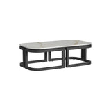 Malibu Aluminum Framed Outdoor Coffee Table - LOOMLAN - Sunset West - Outdoor Coffee Tables