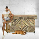 Mancave Home Bar Island Server Counter Jack - LOOMLAN - LOOMLAN - Home Bar Islands