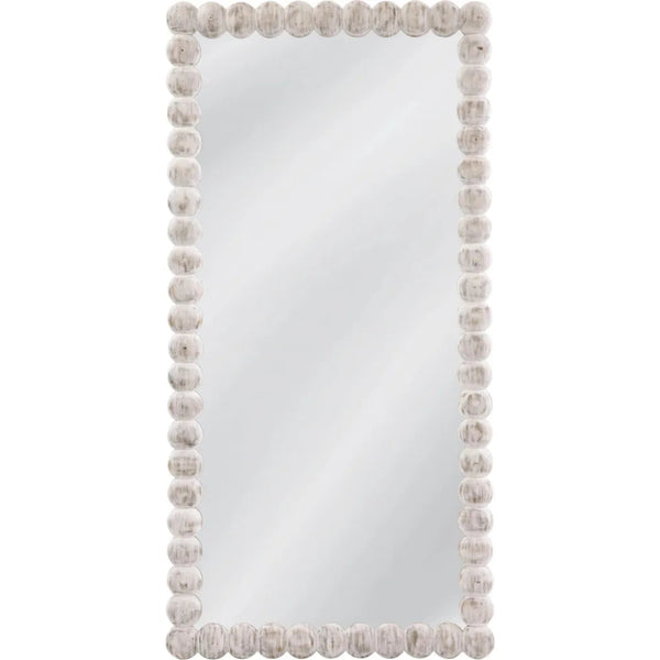 Mandith Wood White Vertical Floor Mirror - LOOMLAN - Bassett Mirror - Floor Mirrors