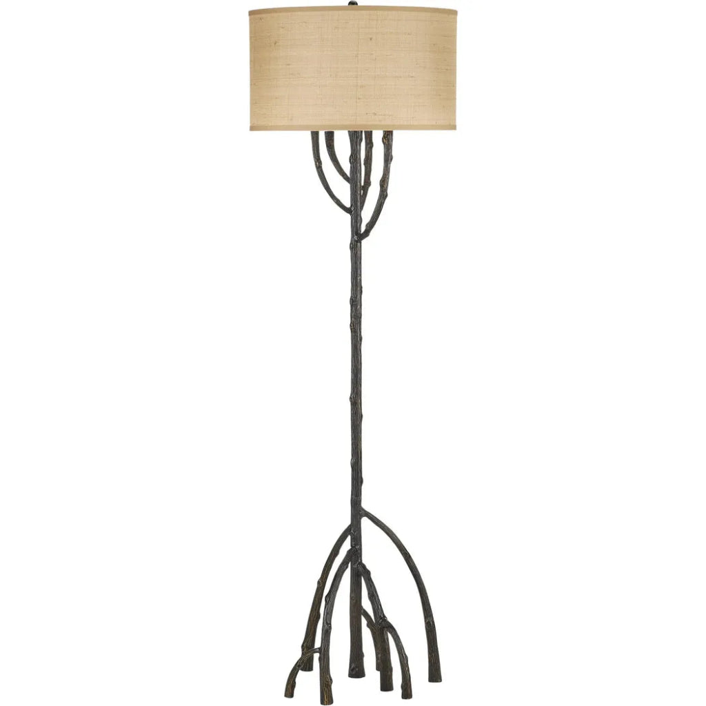 Mangrove Bronze Floor Lamp - LOOMLAN - Currey & Co - Floor Lamps