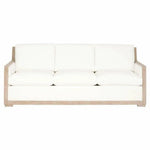 Manhattan 85" Wood Trim Sofa LiveSmart White - LOOMLAN - Essentials For Living - Sofas & Loveseats