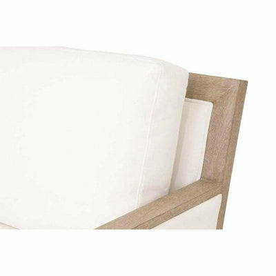 Manhattan Wood Trim Sofa Chair LiveSmart White - LOOMLAN - Essentials For Living - Club Chairs