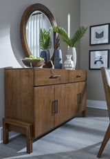 Manhattan Wooden Brown Credenza - LOOMLAN - Palmetto Home - Sideboards