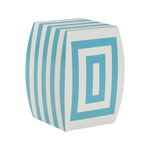 Mantis Handpainted Blue Stool - LOOMLAN - Chelsea House - Poufs and Stools