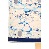 Marble Blue Lace Paper Drum Chandelier Shade - LOOMLAN - Currey & Co - Chandeliers
