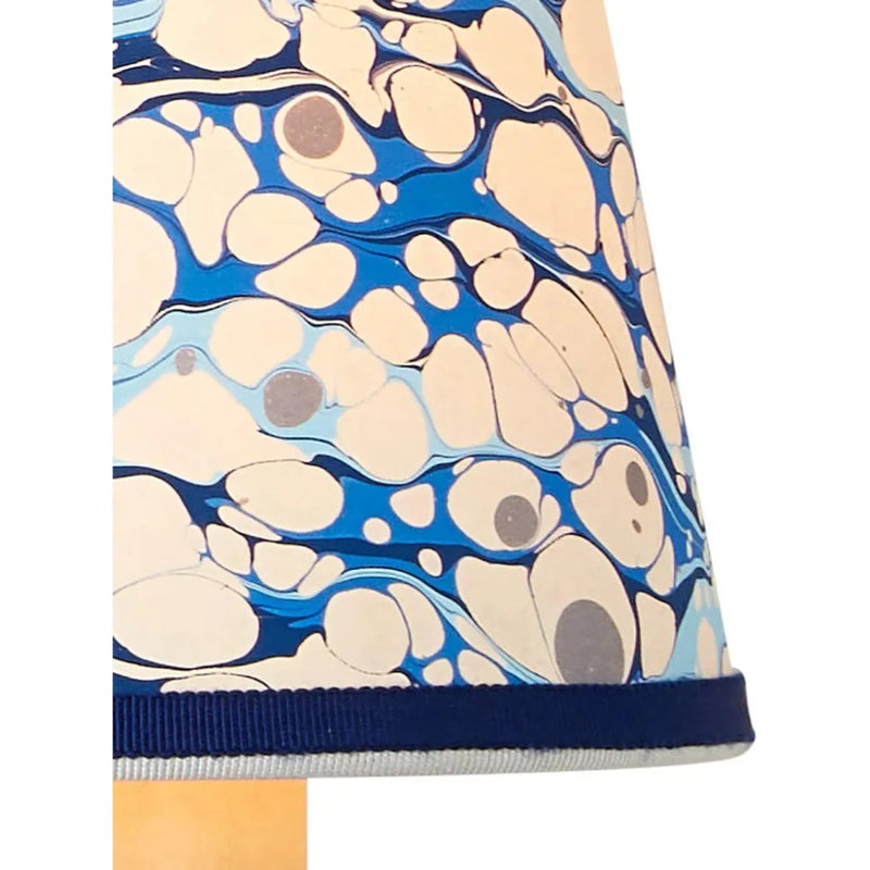 Marble Blue Lace Paper Tapered Chandelier Shade - LOOMLAN - Currey & Co - Chandeliers