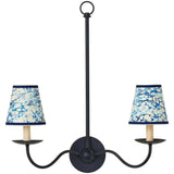 Marble Blue Lace Paper Tapered Chandelier Shade - LOOMLAN - Currey & Co - Chandeliers