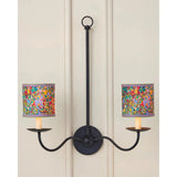 Marble Multi - Color Paper Drum Chandelier Shade - LOOMLAN - Currey & Co - Chandeliers