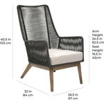 Marco Polo Lounge Chair - Grey Outdoor Lounge Chair - LOOMLAN - Seasonal Living - Outdoor Lounge Chairs