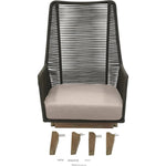 Marco Polo Lounge Chair - Grey Outdoor Lounge Chair - LOOMLAN - Seasonal Living - Outdoor Lounge Chairs