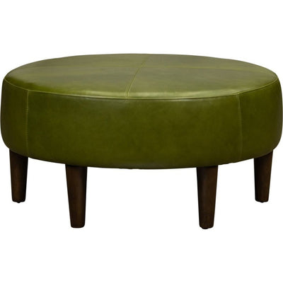 Marcoux Leather In Pippa Peridot Ottoman - LOOMLAN - Olivia + Quinn - Ottomans