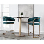 Marris Leather or Velvet Counter Stool - LOOMLAN - Counter Stools