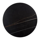 Massie Black Marble Top Round Bistro Table - LOOMLAN - SUNPAN - Dining Tables