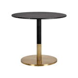 Massie Black Marble Top Round Bistro Table - LOOMLAN - SUNPAN - Dining Tables