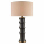 Matte Black Antique Brass Roark Table Lamp - LOOMLAN - Currey & Co - Table Lamps