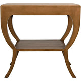 Maude Wood Saddle Brown Rectangle Side Table - LOOMLAN - Noir - Side Tables