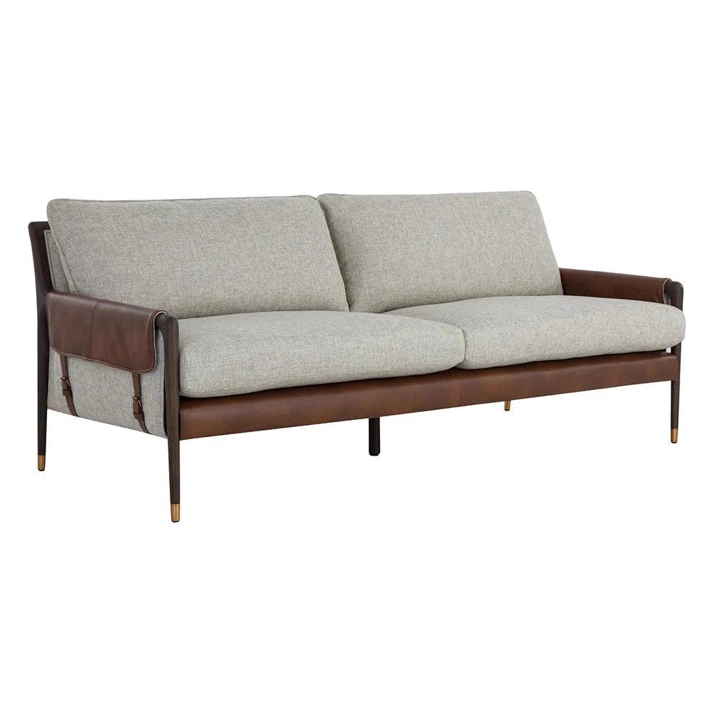 Mauti Sofa - Brown - Durable Mid - Century Charm - LOOMLAN - SUNPAN - Sofas & Loveseats