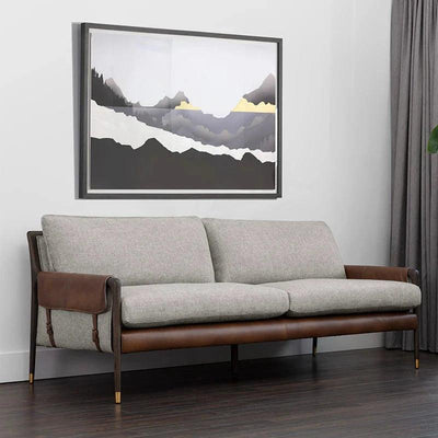 Mauti Sofa - Brown - Durable Mid - Century Charm - LOOMLAN - SUNPAN - Sofas & Loveseats