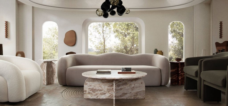 Maya Mink Performance Velvet Modern Sofa - LOOMLAN - Diamond Sofa - Sofas & Loveseats
