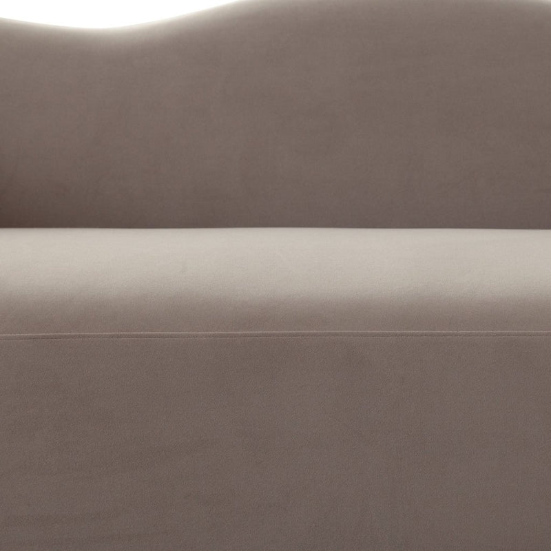 Maya Mink Performance Velvet Modern Sofa - LOOMLAN - Diamond Sofa - Sofas & Loveseats