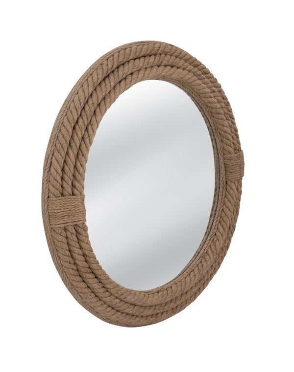 Mayflower Rope Design Round Wall Mirror - LOOMLAN - Bassett Mirror - Wall Mirrors