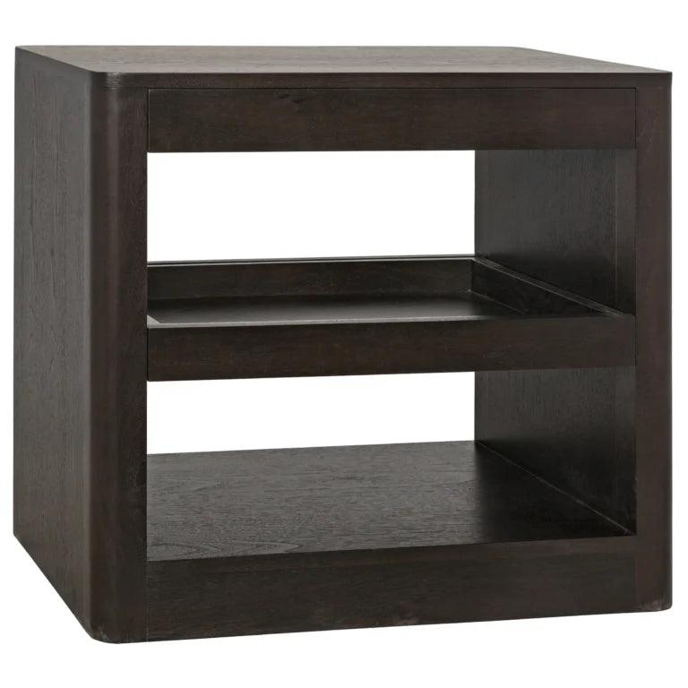 Mayito Walnut Rectangular 1 Drawer Side Table - LOOMLAN - CFC - Side Tables