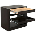 Mayito Walnut Rectangular 1 Drawer Side Table - LOOMLAN - CFC - Side Tables