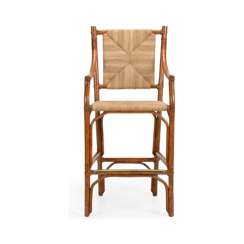 Mecklenburg Rattan Frame Bar Stool - LOOMLAN - Chelsea House - Bar Stools