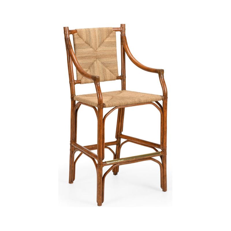 Mecklenburg Rattan Frame Bar Stool - LOOMLAN - Chelsea House - Bar Stools