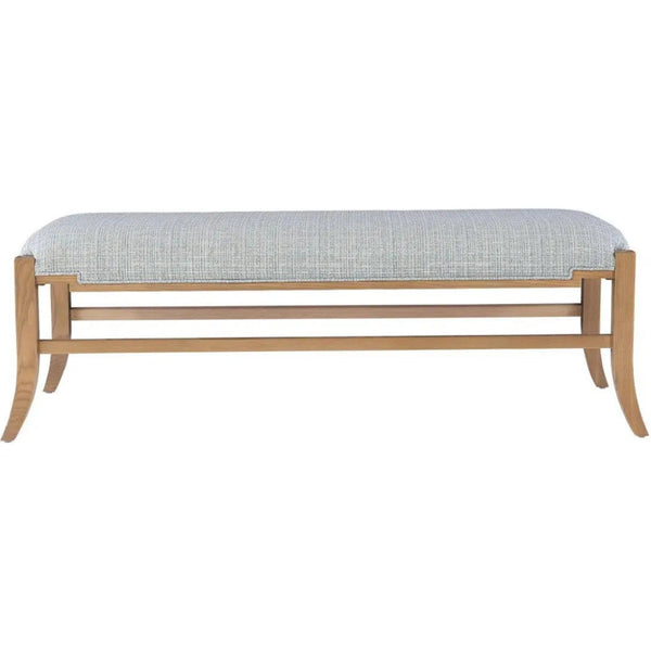 Melanie Wood Brown Blonde Bench - LOOMLAN - Currey & Co - Dining Benches