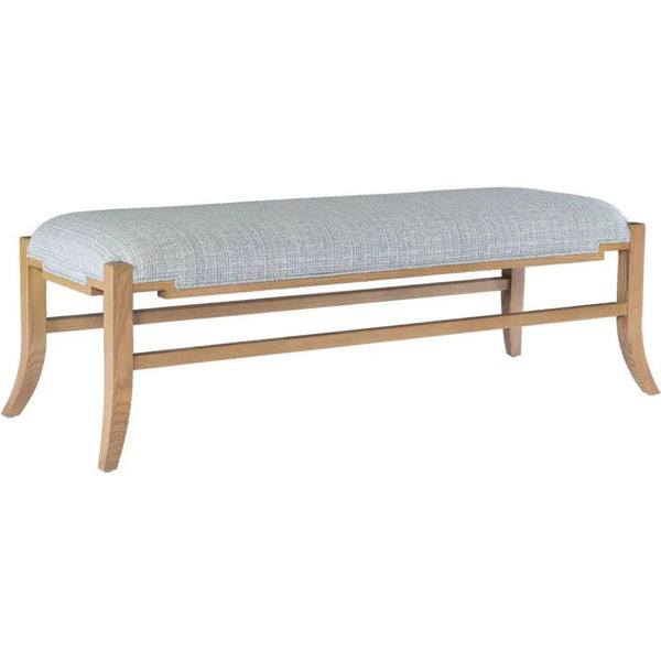 Melanie Wood Brown Blonde Bench - LOOMLAN - Currey & Co - Dining Benches