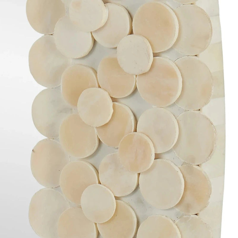 Merriam Ivory Oval Bone Frame Wall Mirror - LOOMLAN - Currey & Co - Wall Mirrors