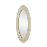 Merriam Ivory Oval Bone Frame Wall Mirror - LOOMLAN - Currey & Co - Wall Mirrors