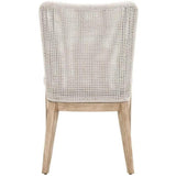 Mesh Dining Chair 2PC White Rope & Wood - LOOMLAN - Essentials For Living - Dining Chairs