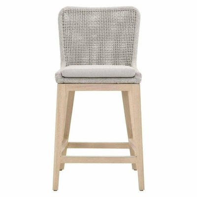 Mesh Outdoor Rope Counter Stool Wood - LOOMLAN - Essentials For Living - Outdoor Counter Stools