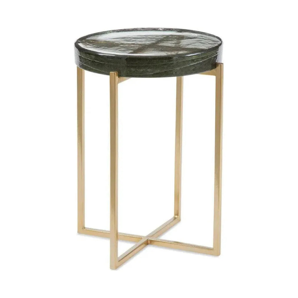 Metal Framed Gold Accent Table - LOOMLAN - Side Tables