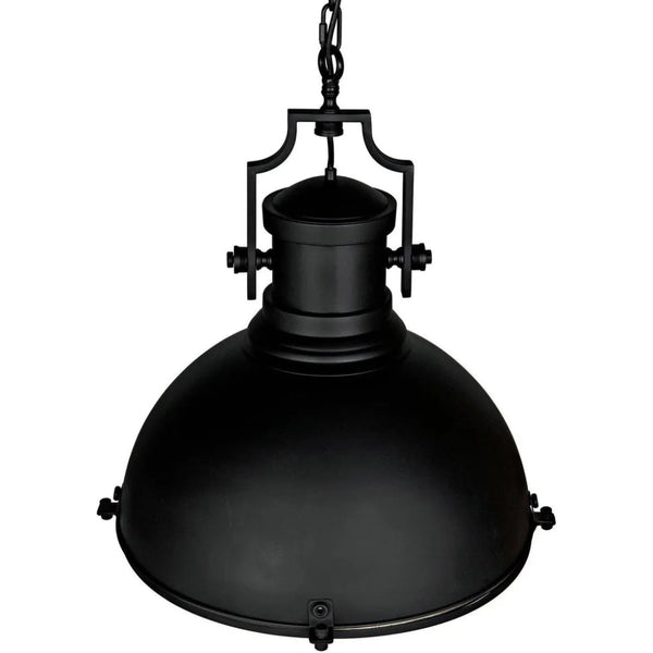 Metal Marine Fixture Black Steel Pendant - LOOMLAN - Noir - Pendants