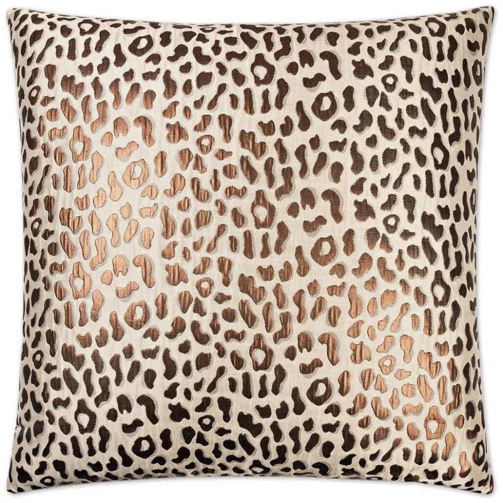 Metallic Cheetah Brown Throw Pillow Insert - LOOMLAN - D.V. Kap - Throw Pillows