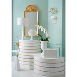 Mezzaluna Bunching White Lacquered Textured Table (Set of 2) - LOOMLAN - Chelsea House - Coffee Tables
