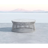 Miami Marble And Rope Outdoor Coffee Table - LOOMLAN - Sunset West - Outdoor Coffee Tables