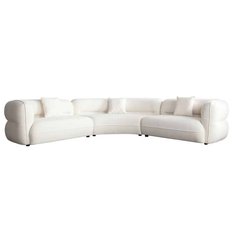 Micah Elite Ivory Fabric Sectional - LOOMLAN - Diamond Sofa - Modular Sofas