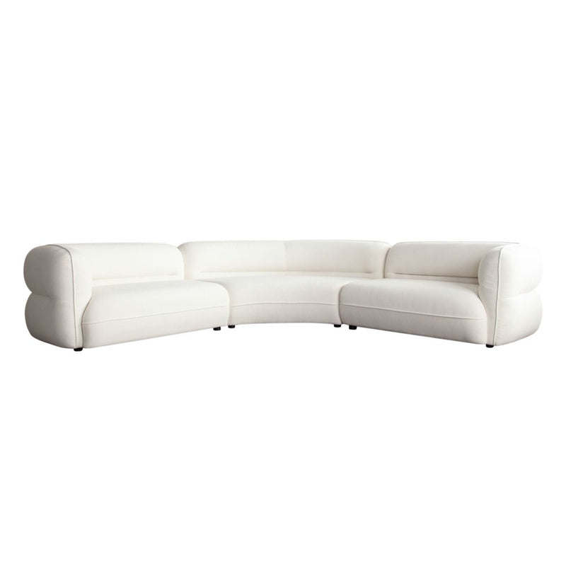 Micah Elite Ivory Fabric Sectional - LOOMLAN - Diamond Sofa - Modular Sofas