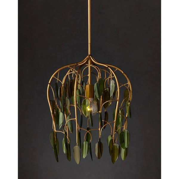Midsummer Iron and Glass Gold Pendant - LOOMLAN - Currey & Co - Pendants