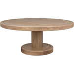 Milena Wood Round Coffee Table, Washed Walnut - LOOMLAN - Noir - Coffee Tables